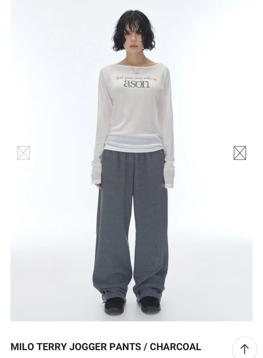 애즈온 밀로 테리 조거 MILO TERRY JOGGER PANTS 차콜